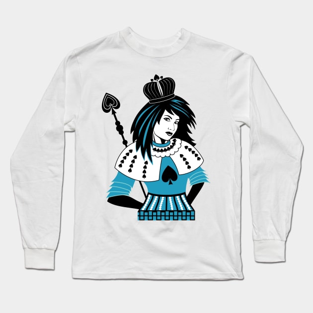 Lady of Spades Long Sleeve T-Shirt by SWON Design